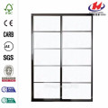 60 in. X 96 in. Painéis de vidro de tranqüilidade Back Painted White Porta de correr interior com Espresso Wood Frame